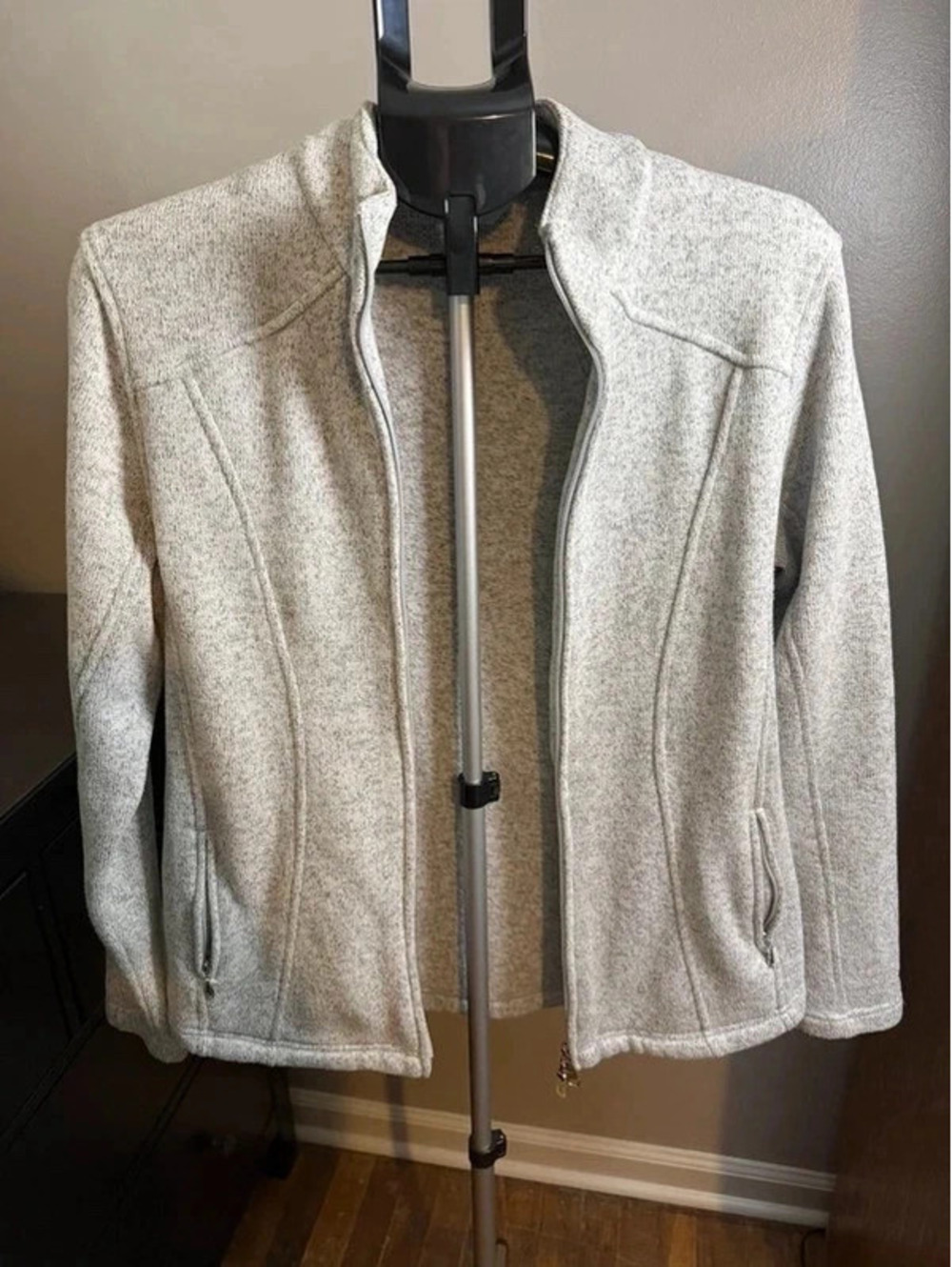 Callaway Women’s Gray Full Zip Golf Jacket Size Medium Two-Way Zip